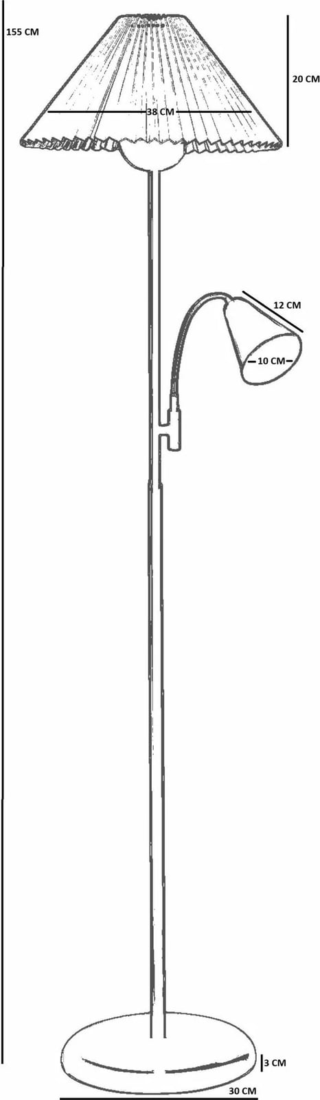 Llambë dyshemeje Opviq, 8940-9, e bardhë Llambë dyshemeje Opviq, 8940-9, e bardhë