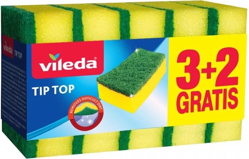Sfungjer për pastrim Vileda Tip-Top, 5 copë