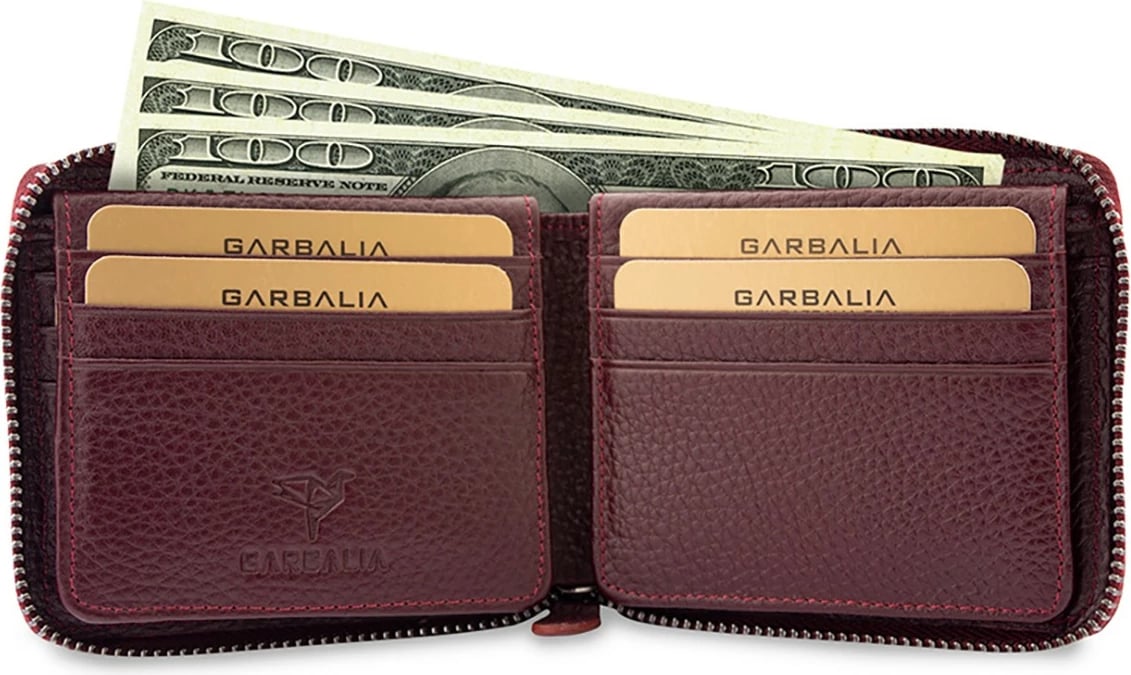 Portofol unisex Zoozie Bags, Carole, ngjyrë e kuqe e thellë