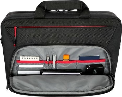 Mbështjellës Lenovo Essential Plus Topload 15.6 inç, i zi, me rrip supi