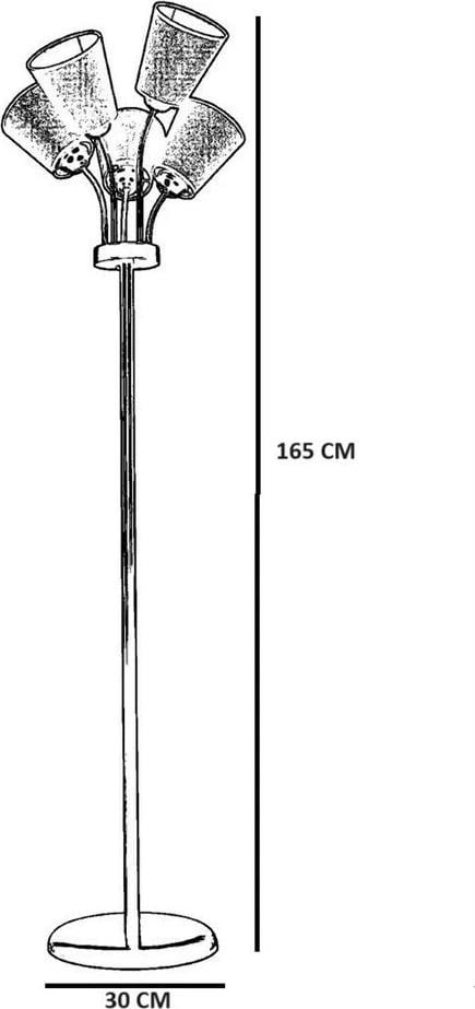 Llambë dyshemeje Opviq, 8815-2, ngjyrë e zezë, 165cm Llambë dyshemeje Opviq, 8815-2, ngjyrë e zezë, 165cm