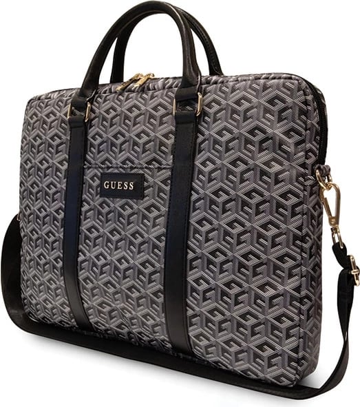 Çantë laptopi Guess GCube Stripes, 16 inç, e zezë