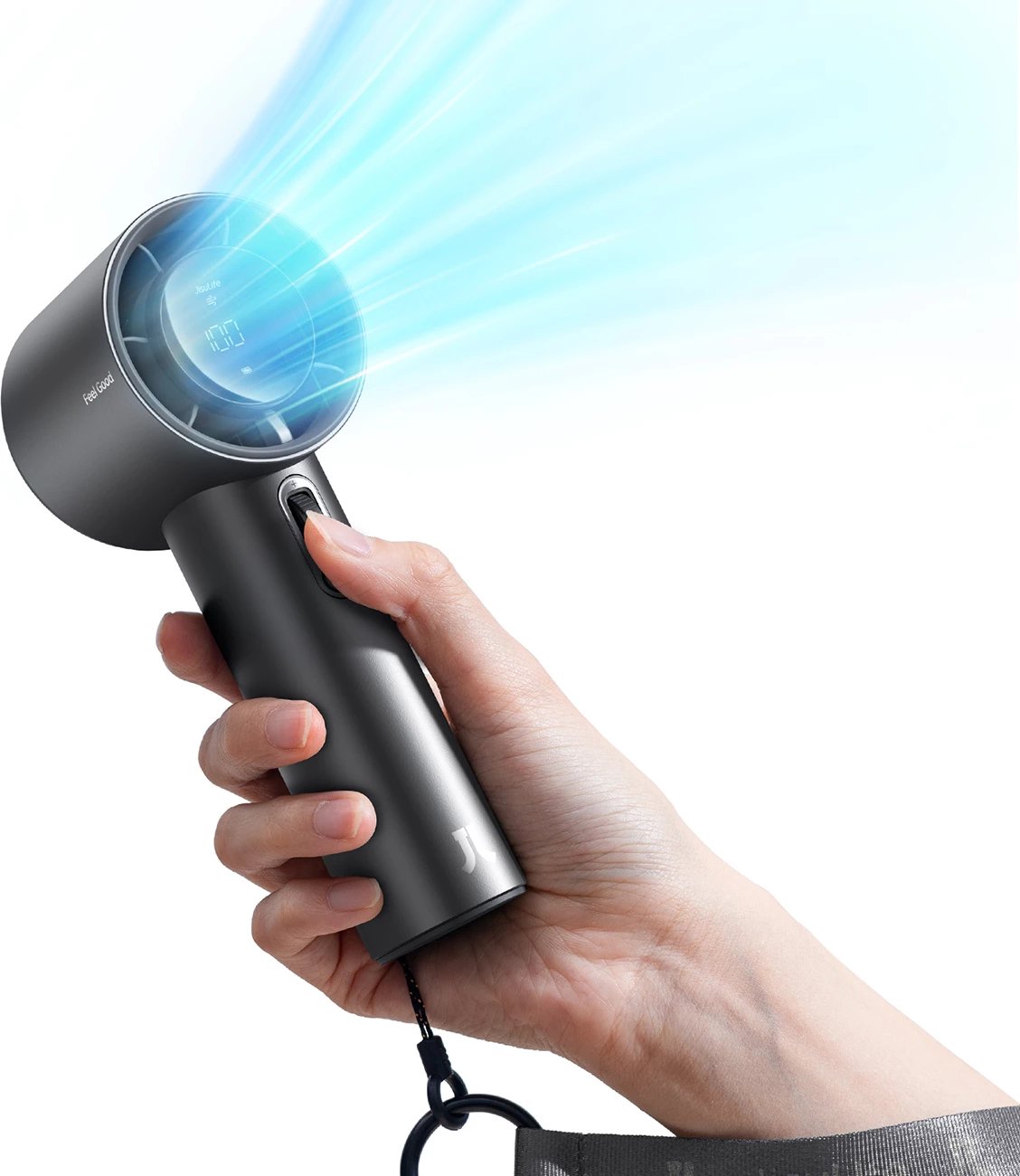 Ventilator dore Jisulife Pro1 S FA53PRO, 5000 mAh, USB-C, Gri e errët