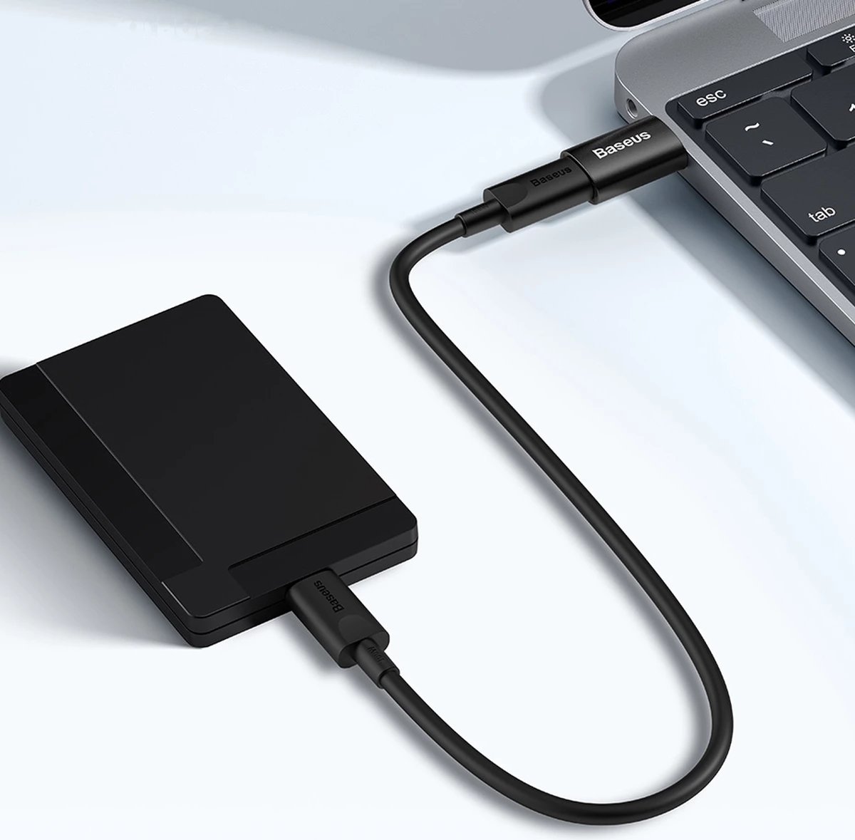 Adapter USB 3.1 OTG Baseus Ingenuity Series, USB-A në USB-C, i zi