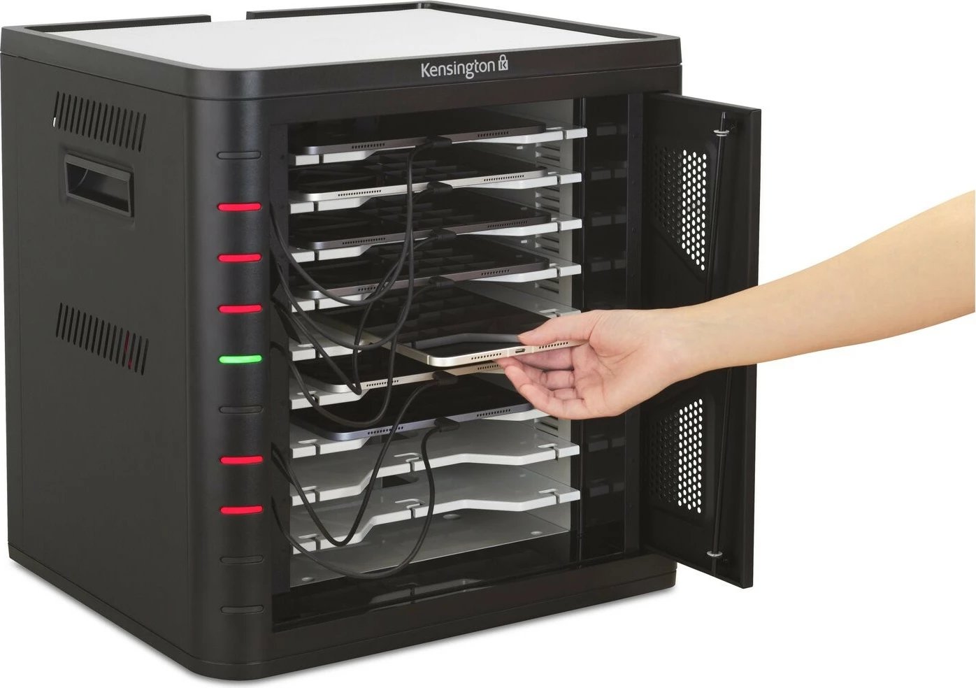 Kabinet karikues Kensington Charging Cabinet USB-C, i zi