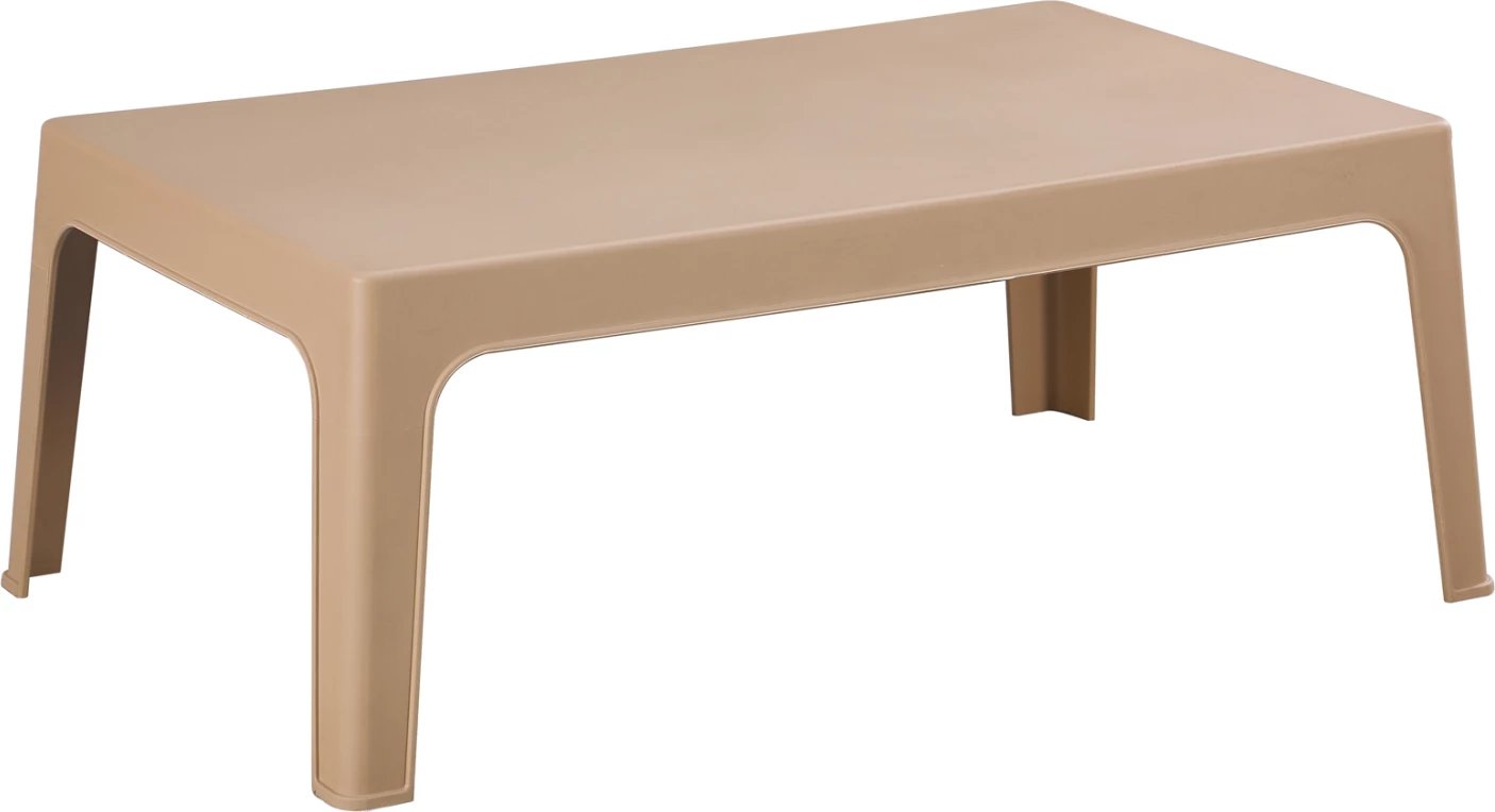 Tavolinë e ulët drejtkëndëshe SLEEK, polipropilen, ngjyrë kapuçino, FH6367.03, 99x59.5x39.5cm
