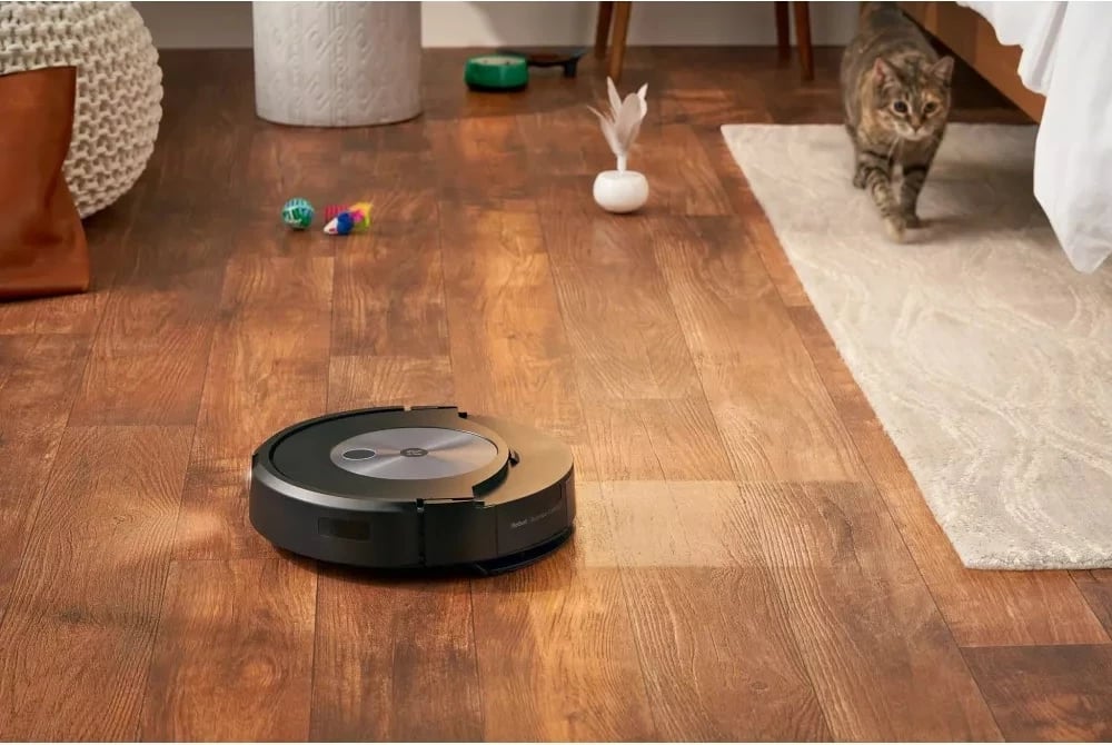Robot pastrues iRobot Roomba Combo j7, pa qese, i zi, çelik inoks