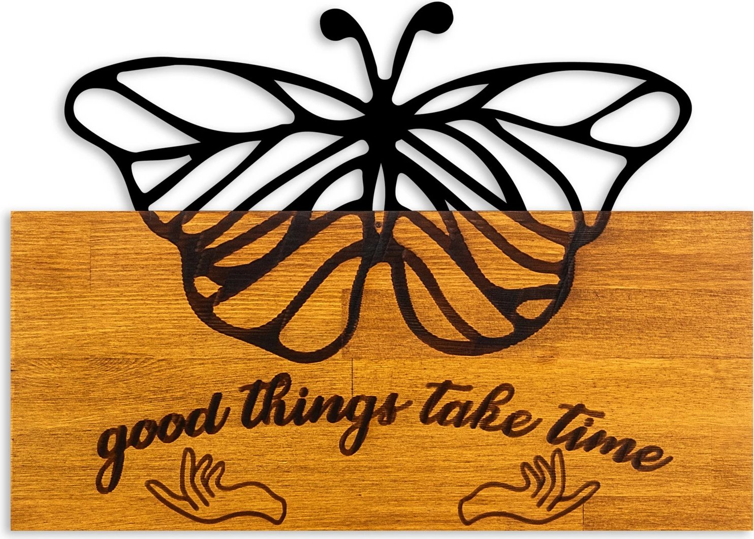 Aksesor dekorativ për mur, dru arre, flutur, Wallity Butterfly 5