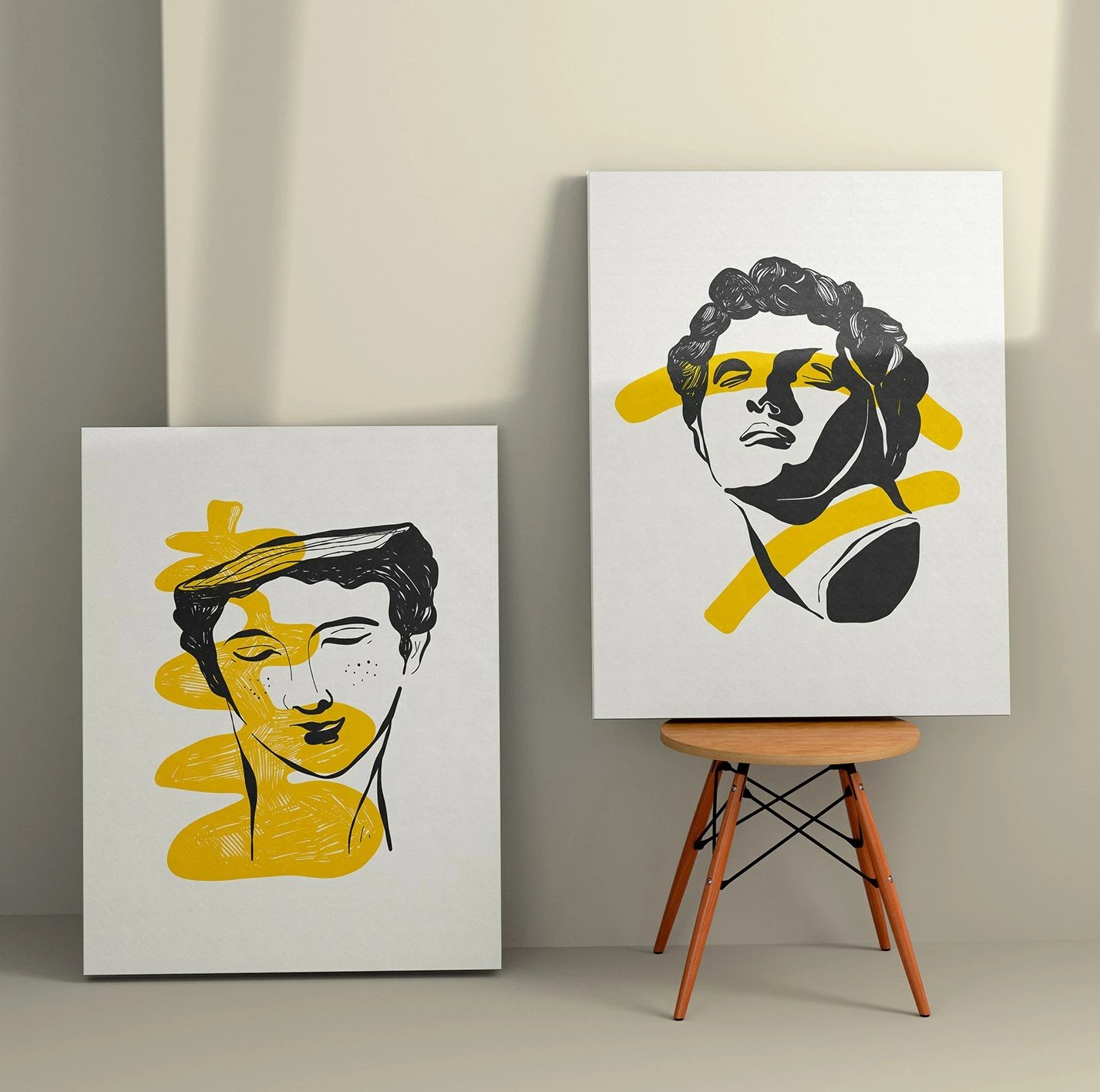 Pikturë dekorative në kanavacë (2 copë), Wallity, 2KNV4284, 50x70