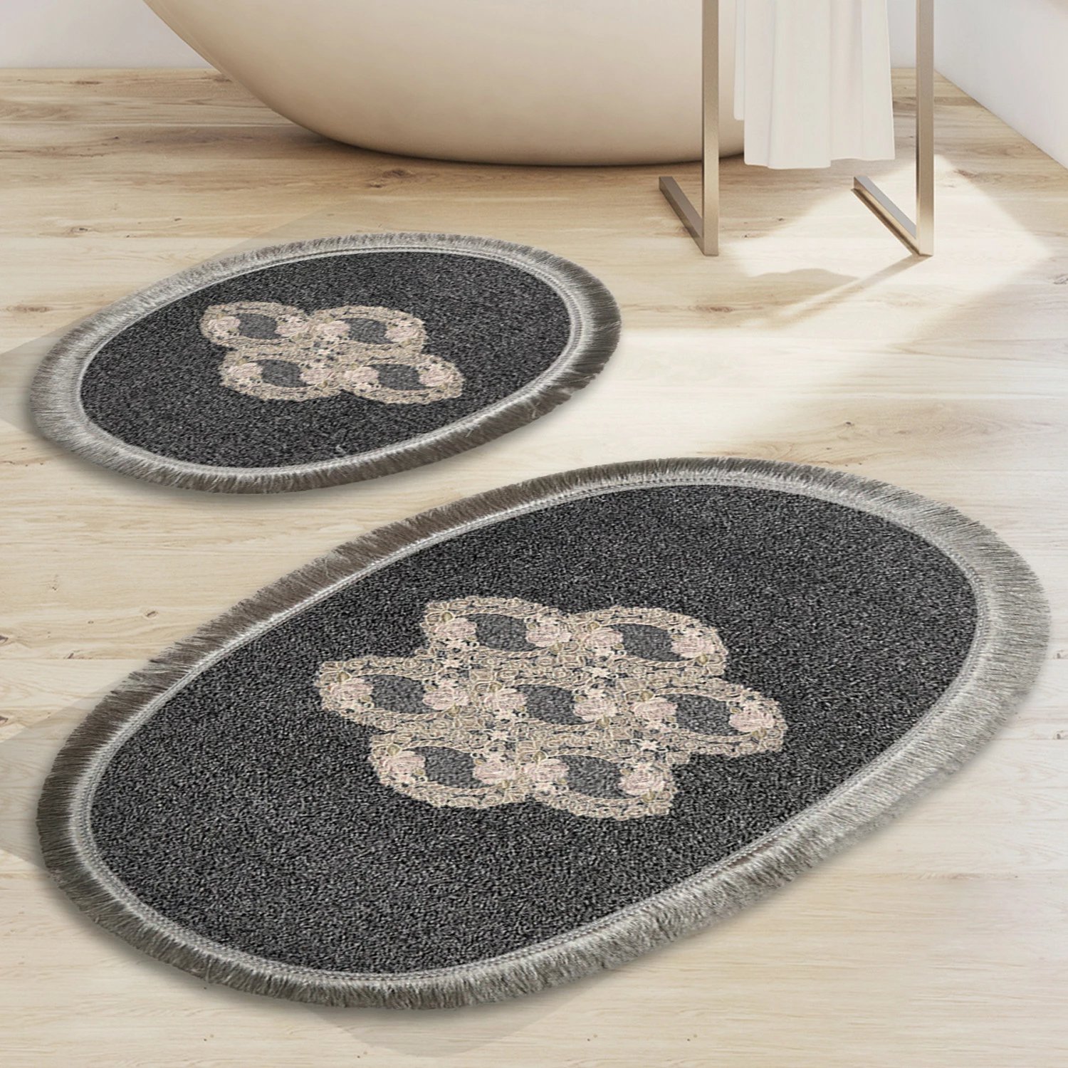 Set tapetash për banjo (2 copë), ngjyrë antracit, Mijolnir, Aln_E4_817-İhracat000013