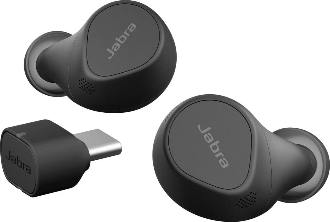Kufje Jabra Evolve2 Buds, USB-C UC, True Wireless Stereo (TWS), Thirrje/Muzikë, 5.4 g, Headset, E zezë