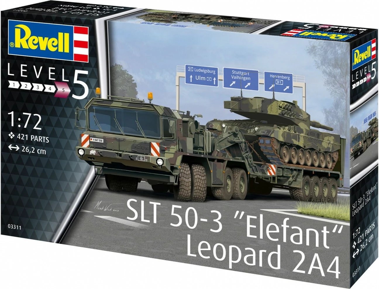 Model plastik Revell SLT 50-3 Elefant + Leopard 2A4, 1:72, 421 pjesë Model plastik Revell SLT 50-3 Elefant + Leopard 2A4, 1:72, 421 pjesë