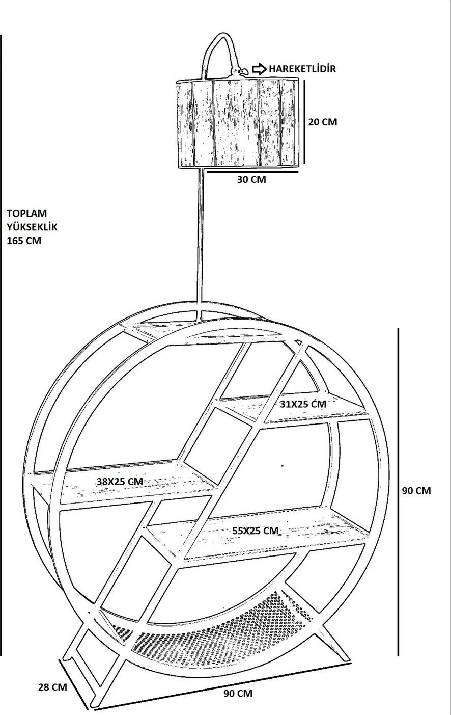 Llambë dyshemeje Opviq, e kuqe Claret, 8529-7