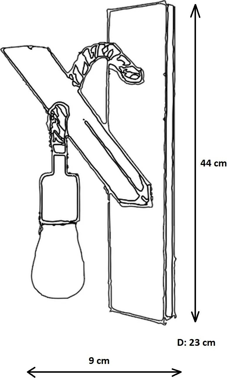 Llamp muri prej druri, ngjyrë arre, Opviq, 18 Llamp muri prej druri, ngjyrë arre, Opviq, 18