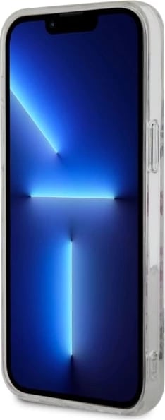 Mbështjellës Guess GUHMP14LHCFWST për iPhone 14 Pro 6.1", transparent, Flower MagSafe