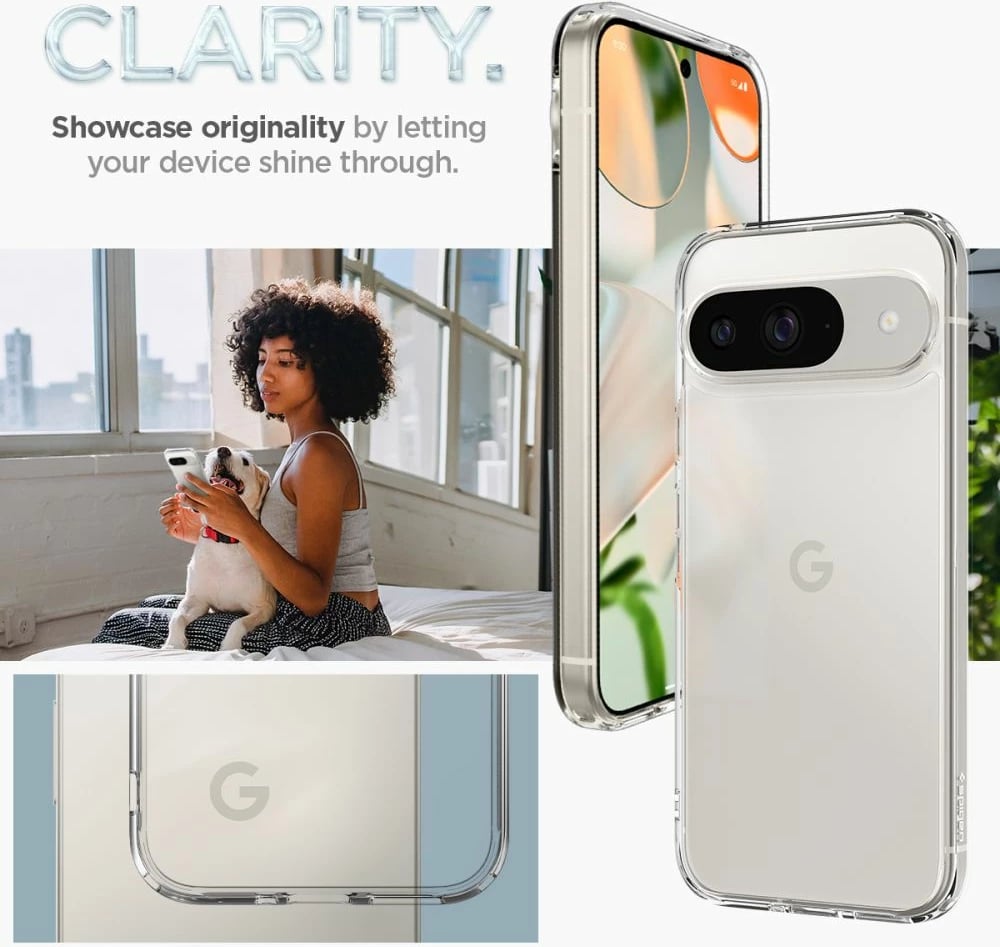 Mbështjellës Spigen Ultra Hybrid për Google Pixel 9 / 9 Pro, Transparent