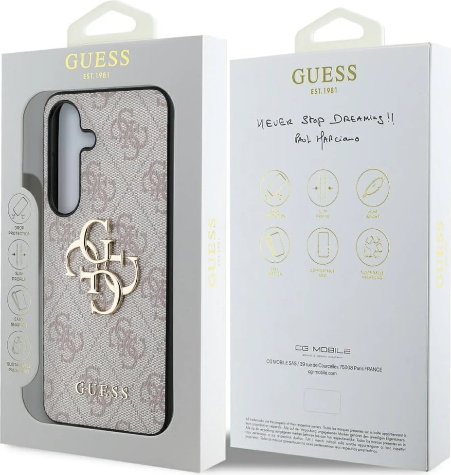 Mbështjellës Guess Big 4G Logo Classic Logo për Samsung Galaxy S25 Plus, Rozë Mbështjellës Guess Big 4G Logo Classic Logo për Samsung Galaxy S25 Plus, Rozë