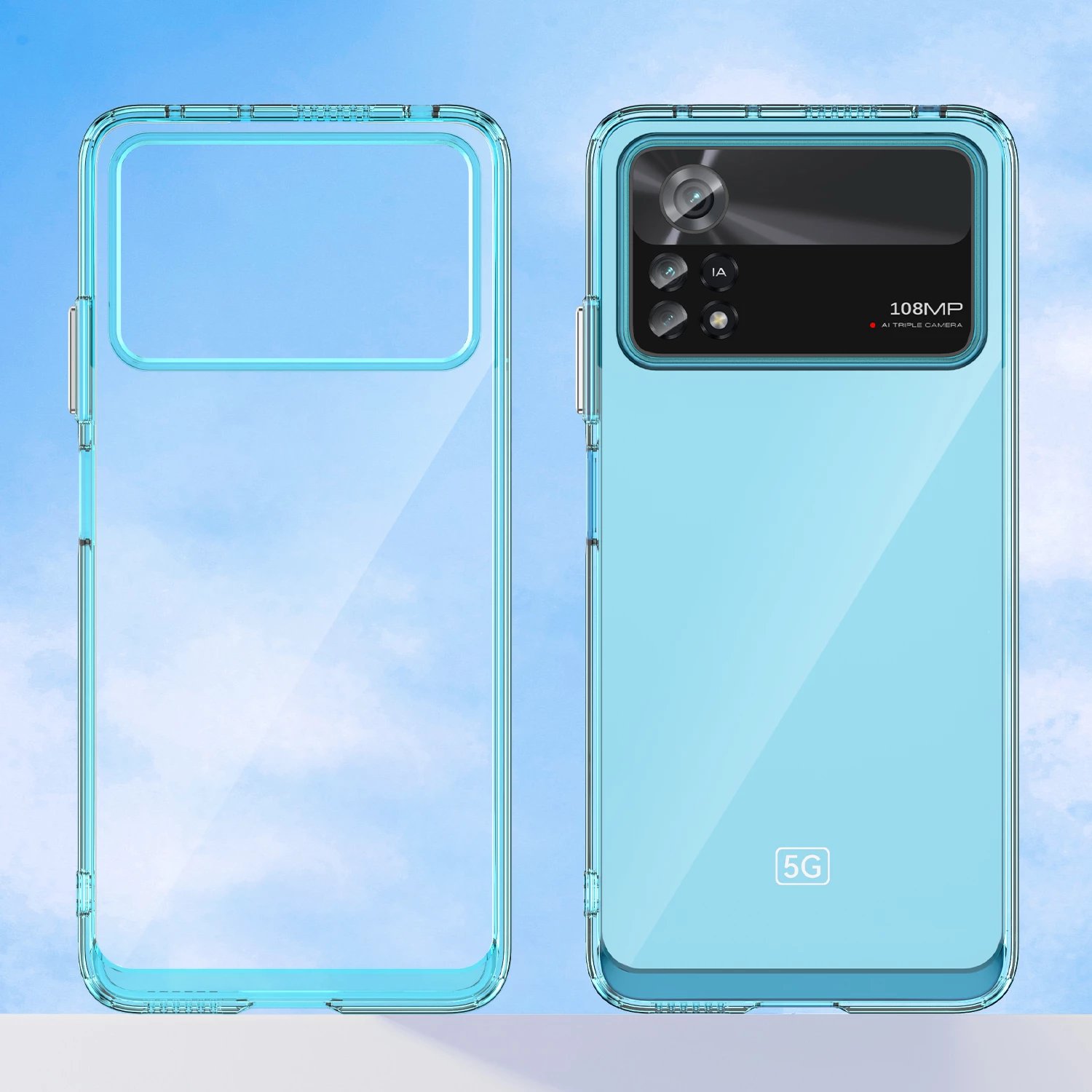 Mbështjellës Hurtel Outer Space Case për Xiaomi Poco X4 Pro 5G, Blu