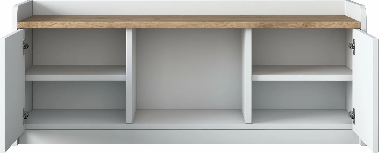 Dollap këpucësh Hanah Home, P2 - 1808, ngjyrë arrë dhe e bardhë