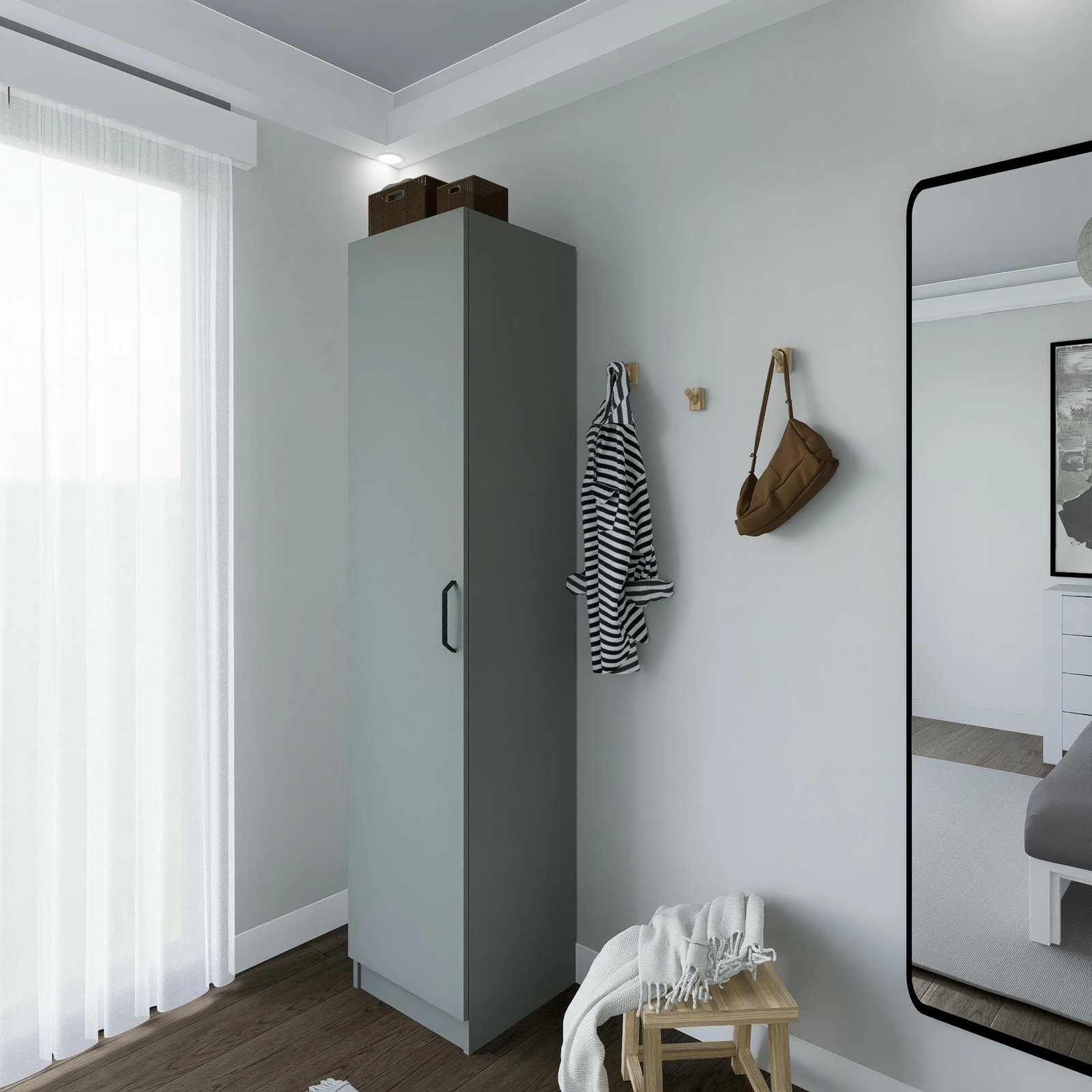 Dollap Skye Decor, Yaman 1600-040, ngjyrë gri