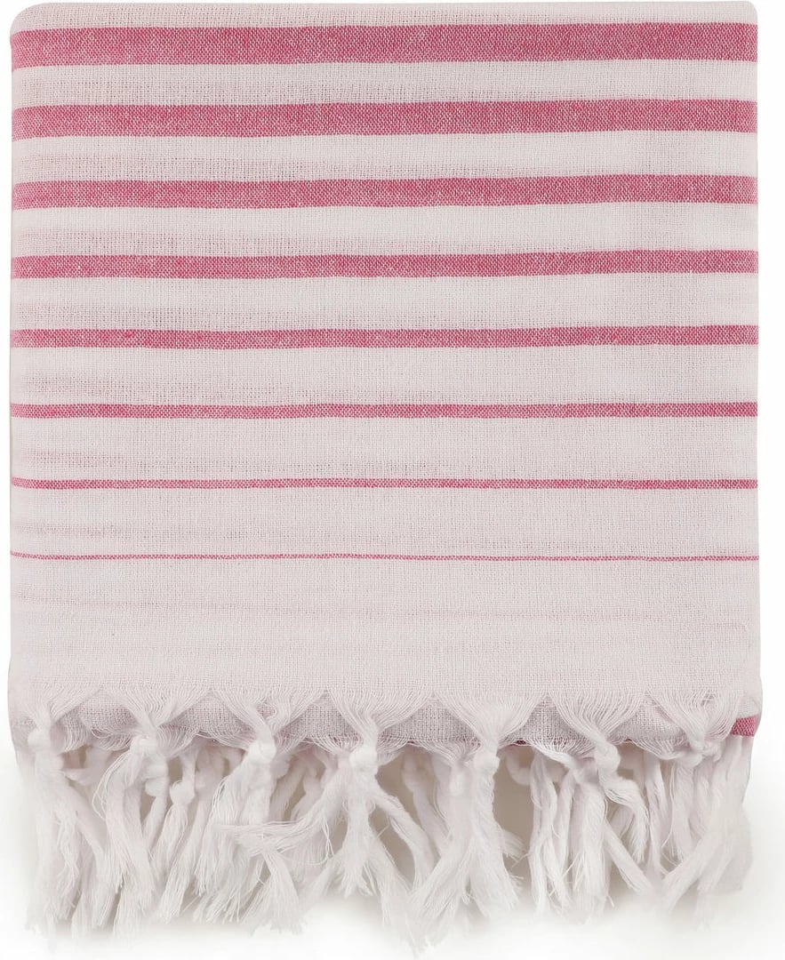 Peshqir plazhi Fouta, ngjyrë fuchsia, Mijolnir, Golge, 90x180cm