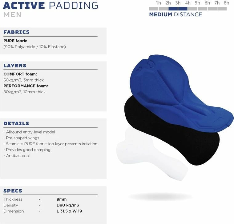 Pantallona sportive çiklizmi Rogelli, të zeza dhe të kuqe