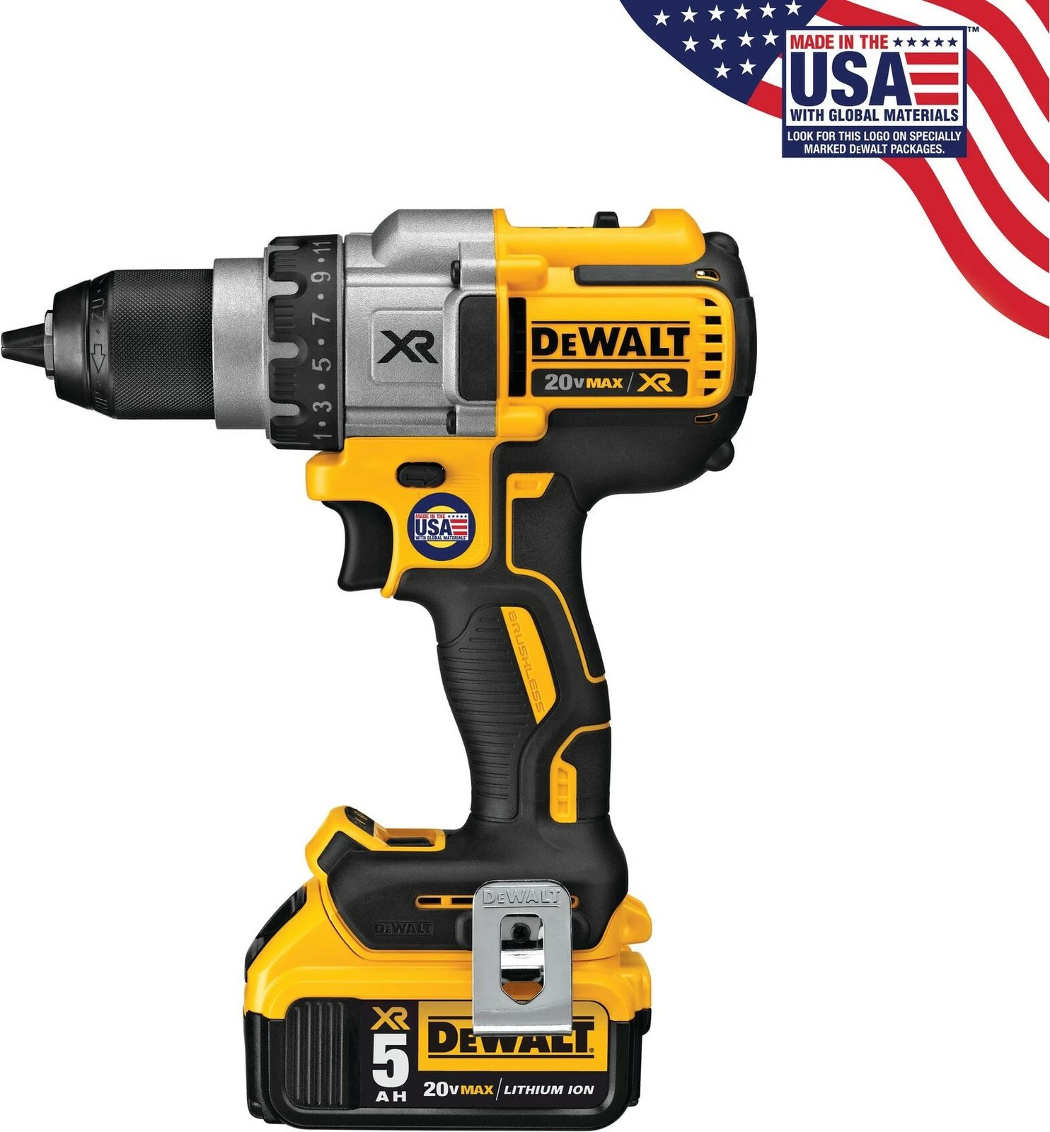 Vidashkruese DeWALT XR 18V 5Ah, verdhë/zezë