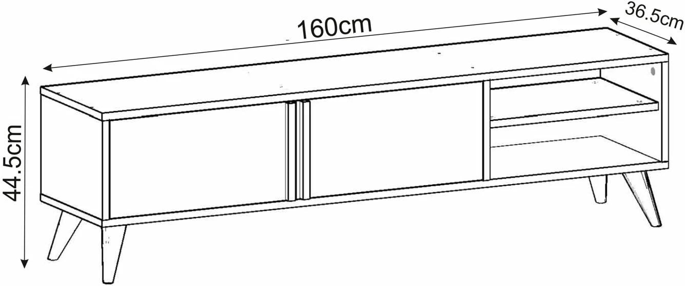 Komodë për TV, ngjyrë travertin, Skye Decor, Benoit