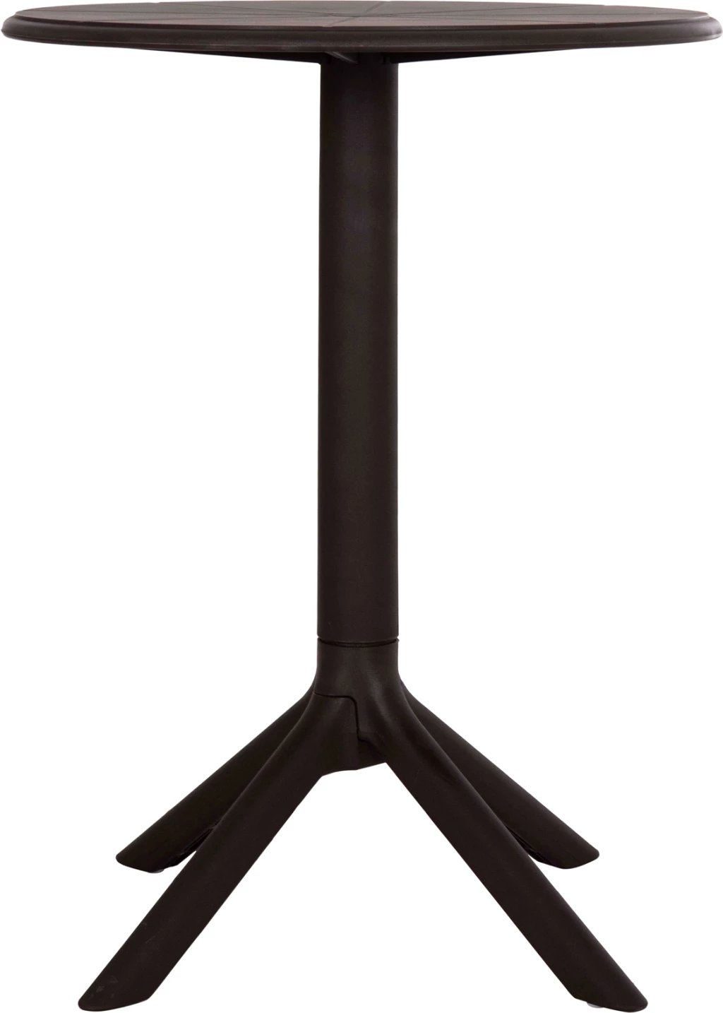 Tavolinë rrethore polipropileni, ngjyrë kafe, TERRIN FH6124.13, 60x75cm