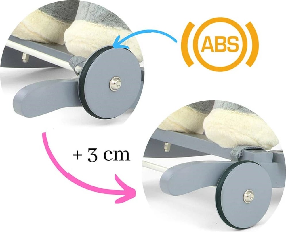 Kali lëkundës me melodi dhe rrota, Milly Mally Polly, për 12–36 muaj, deri 30 kg, lejla