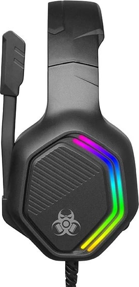Kufje gaming Tracer Gamezone GZ X3, 40 mm, 3.5 mm, mikrofon i palosshëm, stereo, me ndriçim RGB, të zeza