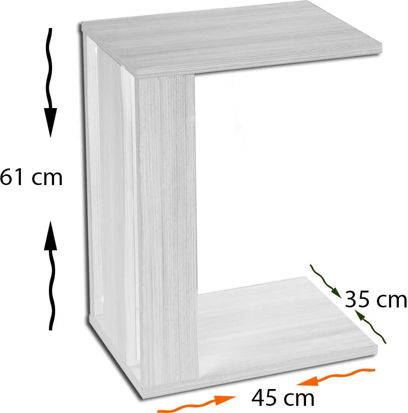 Tavolinë anësore Hanah Home, një copë, Amazonas, ngjyrë wenge