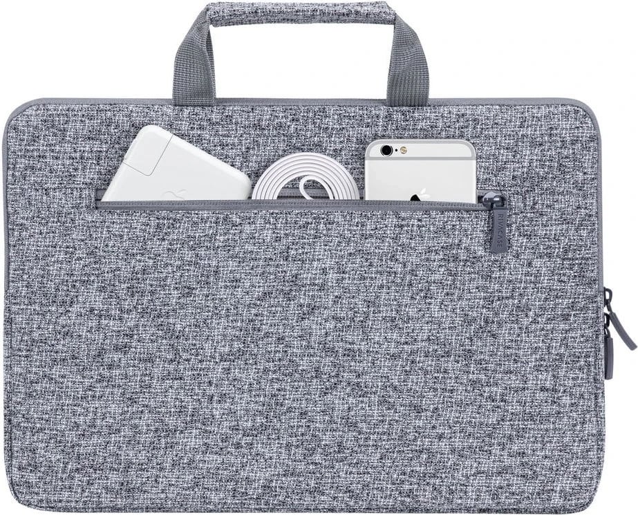 Çantë për laptop RivaCase Anvik, 13.3'', hiri 