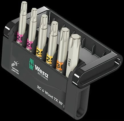 Set bitash Wera 05056470001, 6 copë, Torx Plus, me kuti bartëse, e zezë/metalike