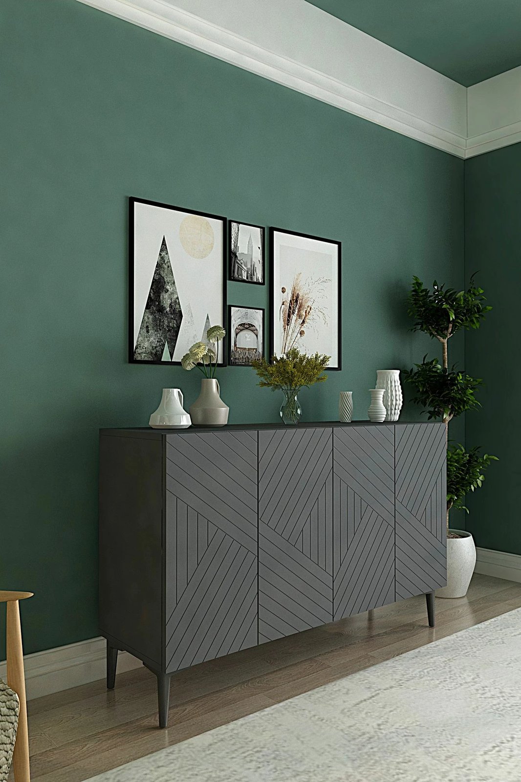 Konsolë Skye Decor, ngjyrë antracit, Ferro 120