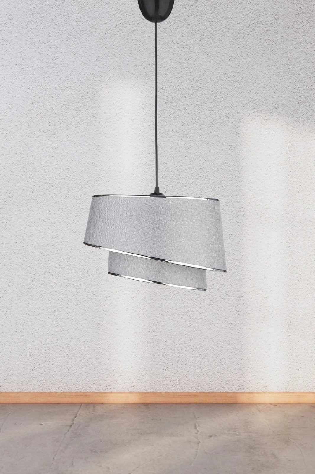 Llambë tavani Opviq, KS-2004, kapak prej stofi, ngjyrë gri dhe argjendi