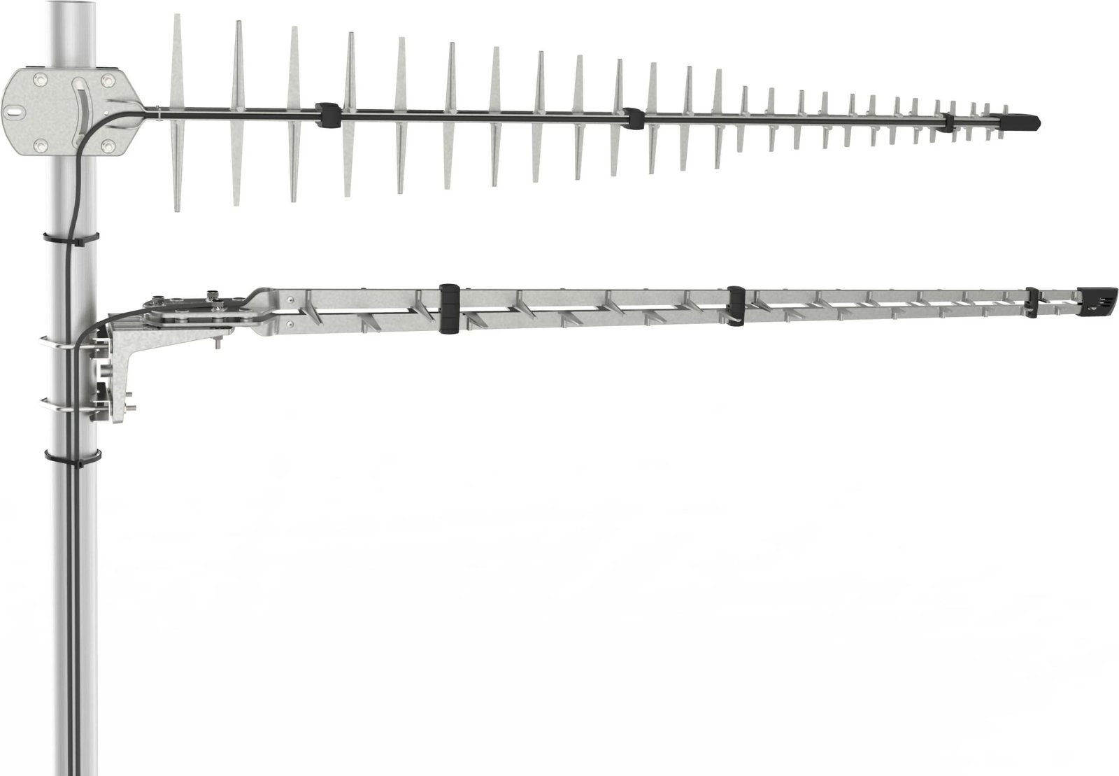 Antennë Poynting A-LPDA-0092, 11dBi, SMA (M), 7m, argjendtë
