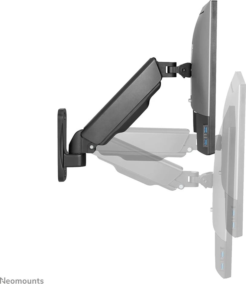 Mbajtëse muri për monitor/TV Neomounts WL70-440BL11, gas spring, full motion, 17-32 inç, e zezë