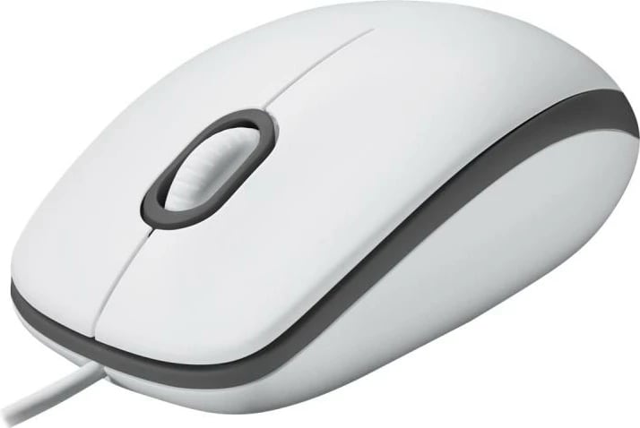 Maus, Logitech M100 (910-006764), USB me kabllo, e bardhë