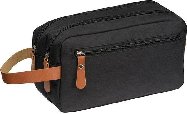 Çantë tualeti MACMA me shumë ndarje, e zezë