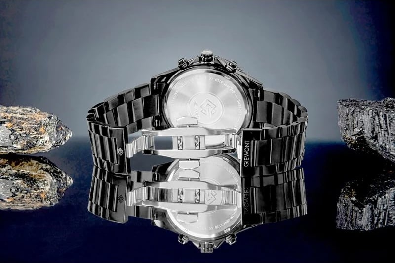 Orë dore meshkuj Giewont GW3520-B1, e zezë