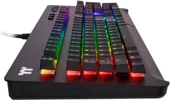 Tastierë gaming Thermaltake Level 20 GT RGB Cherry MX Silver, e zezë