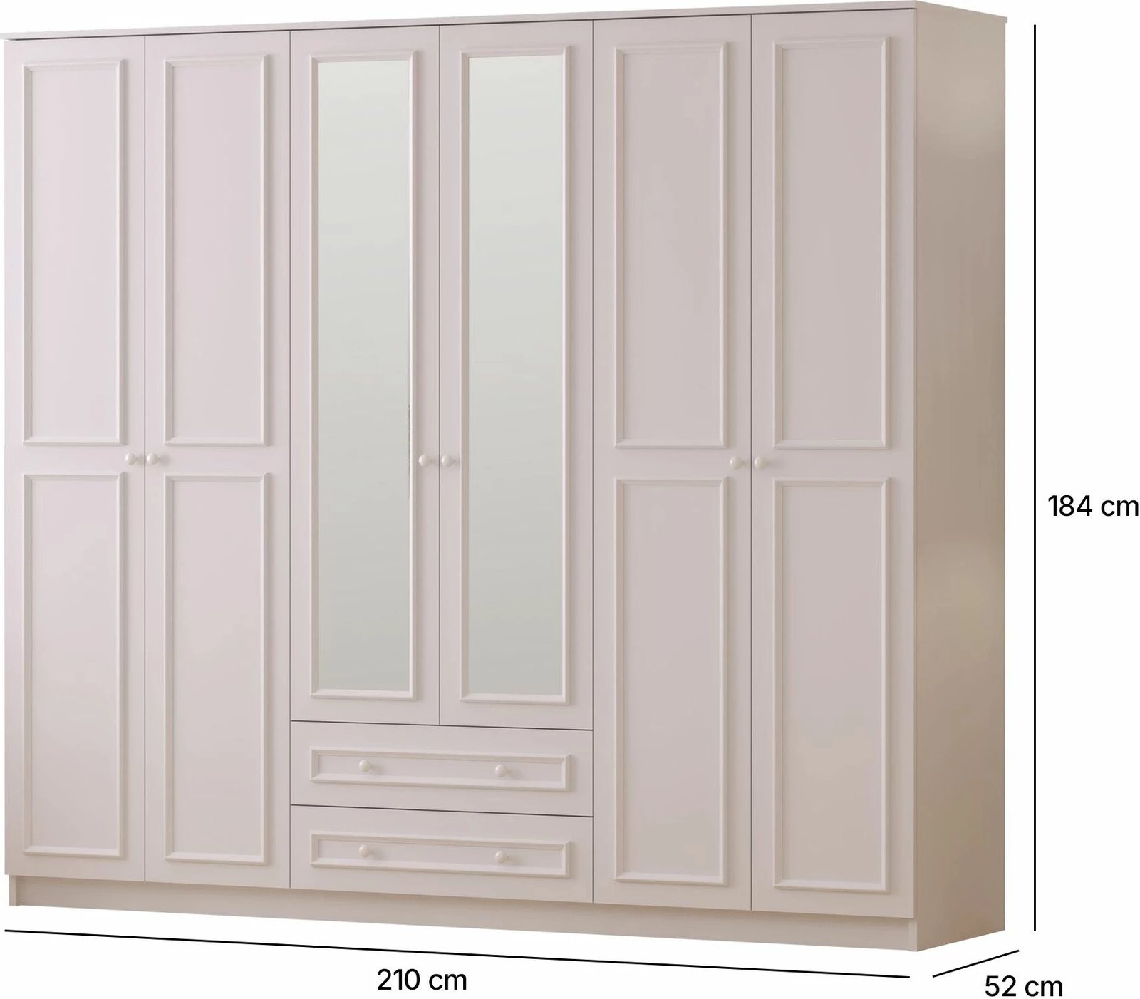 Dollap Skye Decor, ngjyrë e bardhë mat, RB-186-04