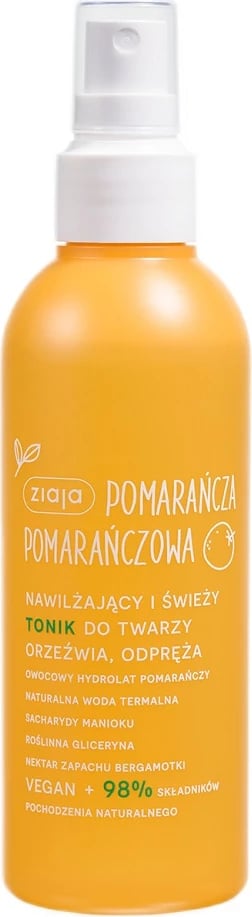 Tonik fytyre Ziaja Orange Orange Moisturizing and Fresh për femra 190ml