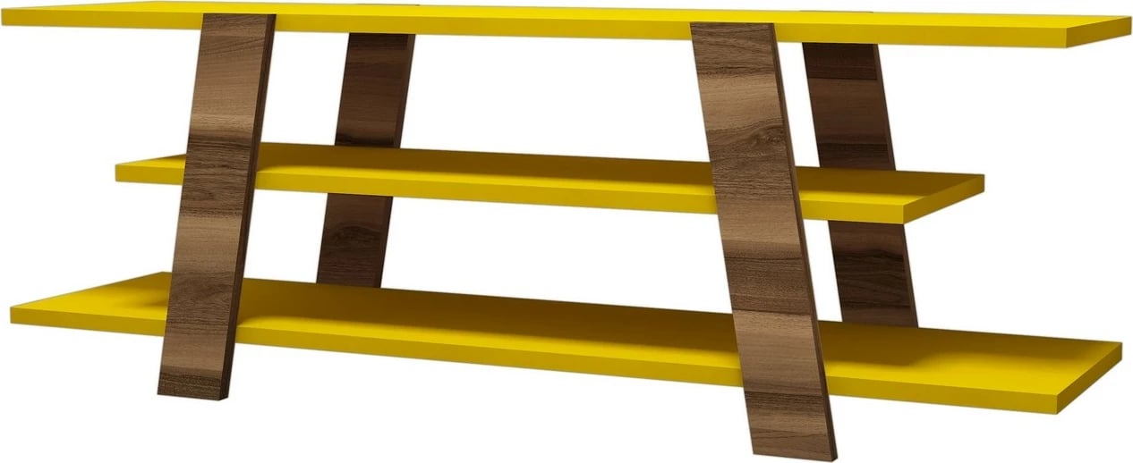 Komodë TV Hanah Home, ngjyrë dru arre dhe e verdhë