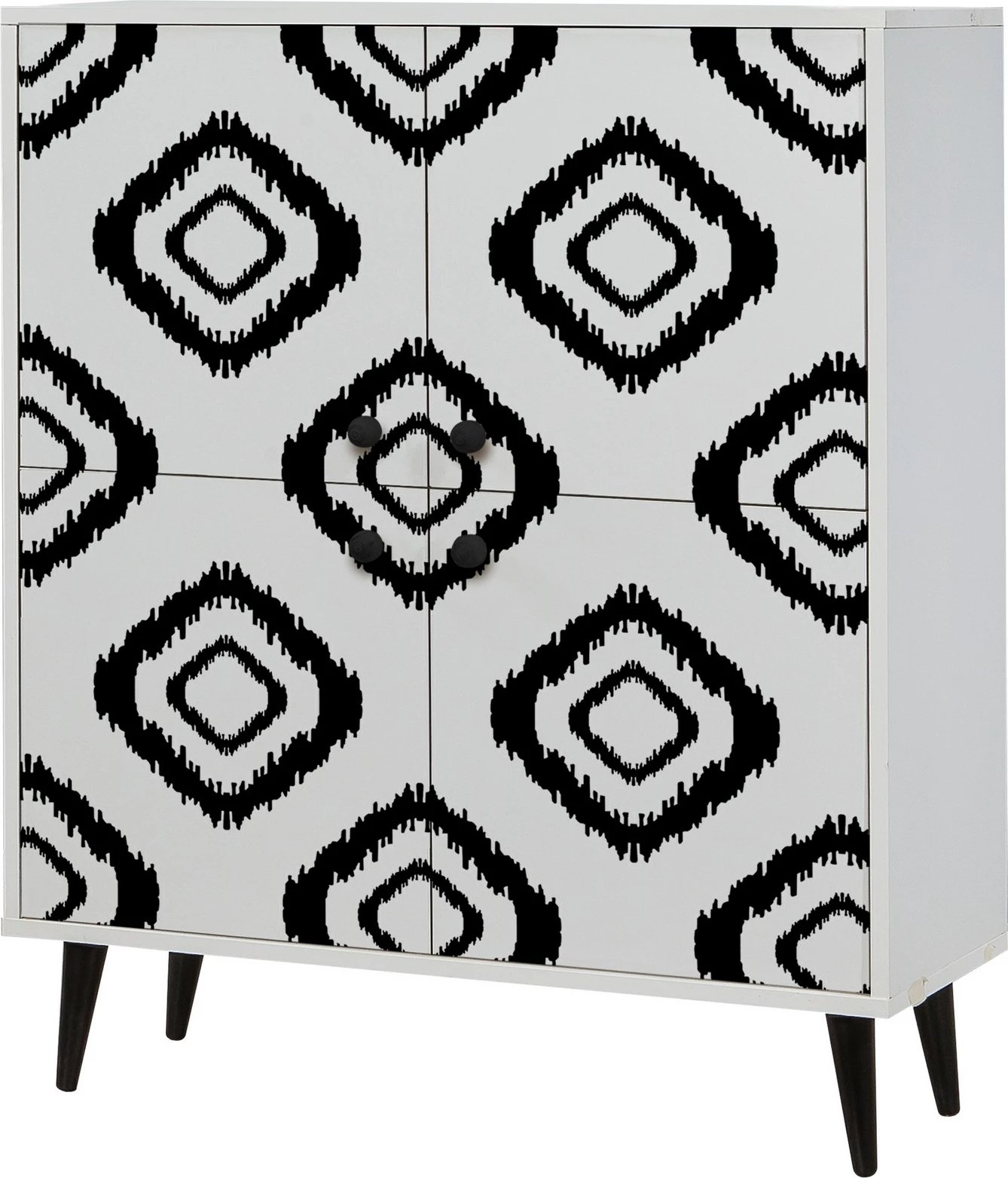 Dollap multifunksional Hanah Home, Multilüx Fas, bardhë e zi