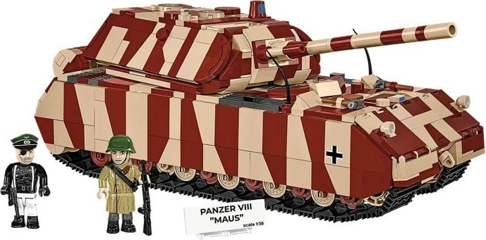 Set blloqesh Cobi Klocki Panzer VIII Maus, 1353 pjesë, 1:35, kafe/bezhë