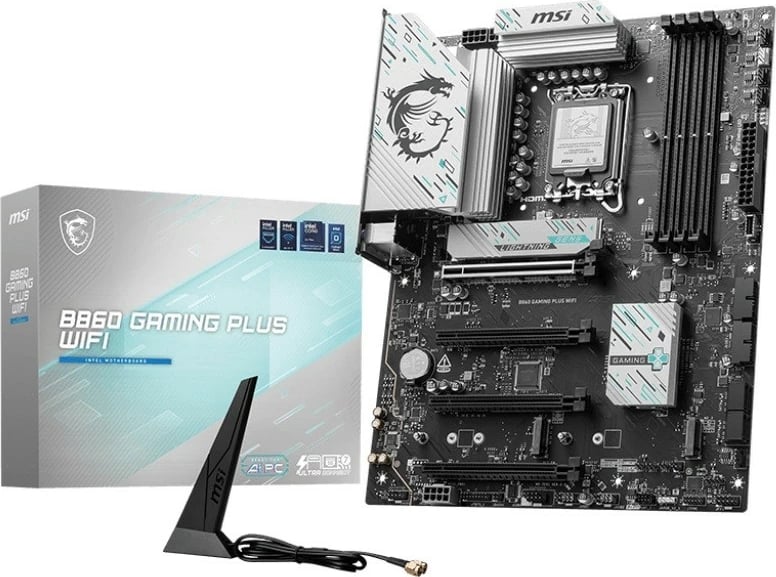 Pllakë amë MSI B860 GAMING PLUS WIFI, ATX, LGA1851, DDR5, Wi-Fi 7, e zezë