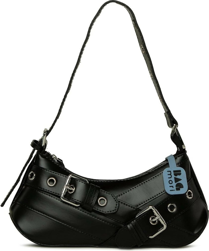 Çantë supi mini, lëkurë PU, e zezë, Zoozie Bags, M000008449