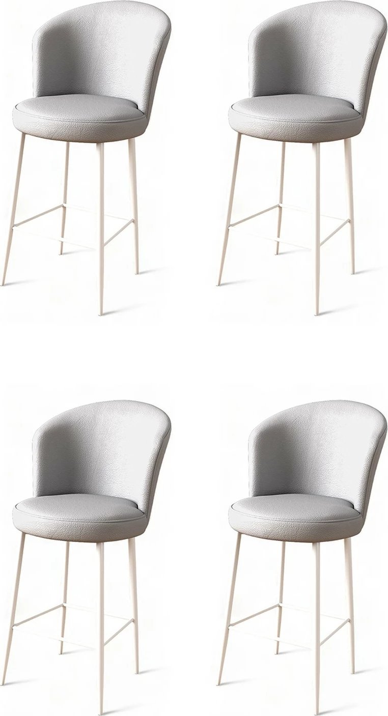 Set karrigesh për bar (4 copë), Hanah Home, Uras, gri dhe bardhë